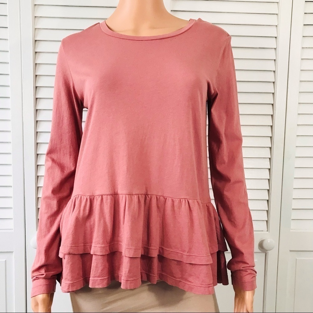 2/$50 BOBI Mauve Long Sleeve Shirt Size Small